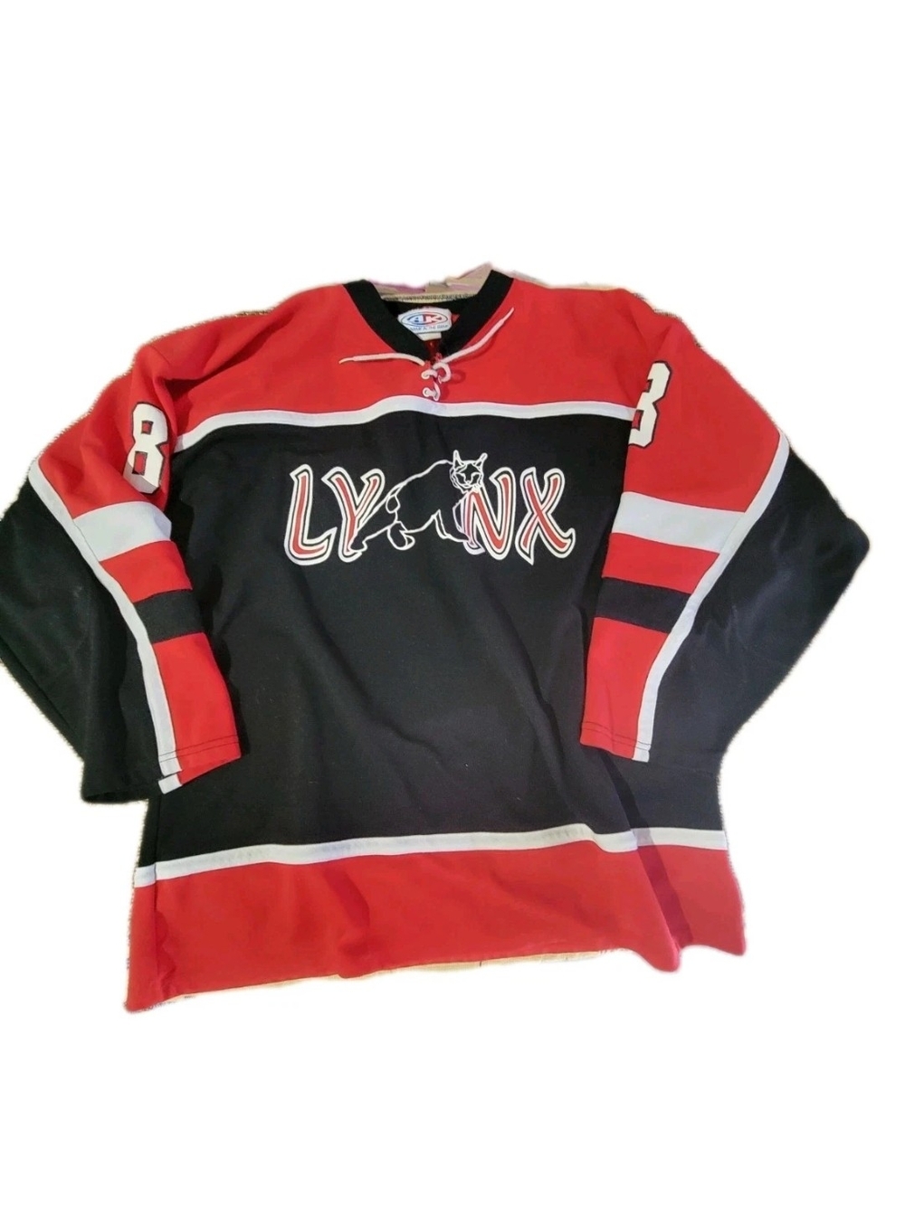 Vintage AK Ottawa Lynx Jersey MILB League Mens XL  1990s Red Black RARE
